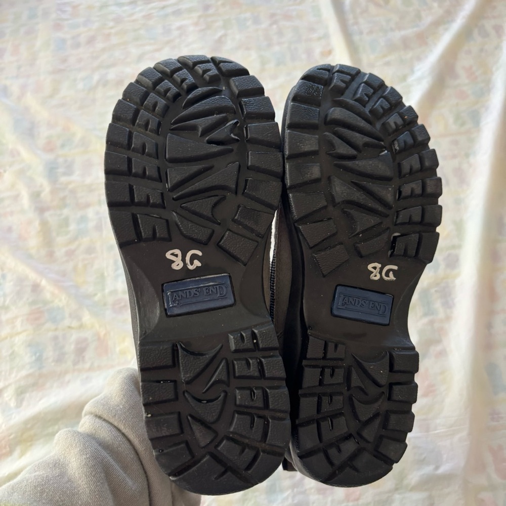 Land's End Black & Gray Trail Trekker Shoes SZ 7 Worn 1X Indoors - Picture 8 of 14